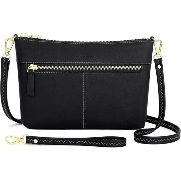 Women Shoulder Handbags Adjustable Strap Black - Picture 1 of 6